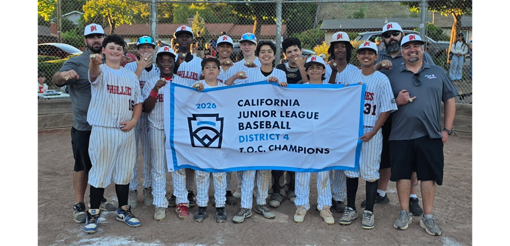 CA DISTRICT 4 2026 TOURNAMENT OF CHAMPIONS BASEBALL JUNIOR